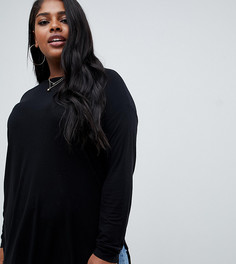 Черный лонгслив ASOS DESIGN Curve