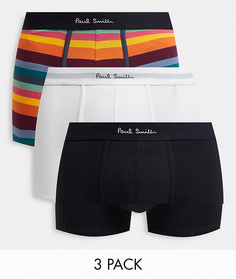 Набор из 3 боксеров-брифов (черные/ в полоску/ белые) Paul Smith-Многоцветный