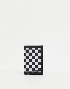 Бумажник в черно-белую шахматную клетку Vans Slipped-Черный цвет