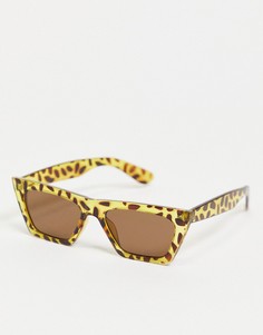 Солнцезащитные очки в черепаховой оправе с отделкой South Beach-Коричневый цвет