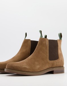 Светло-коричневые замшевые ботинки челси Barbour Farsley-Коричневый цвет
