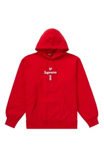 Худи Supreme Cross Box Logo Hooded Sweatshirt Heather Red