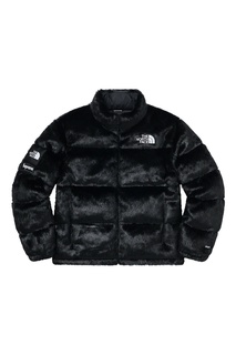 Черная куртка Supreme The North Face Faux Fur Nuptse Jacket Black