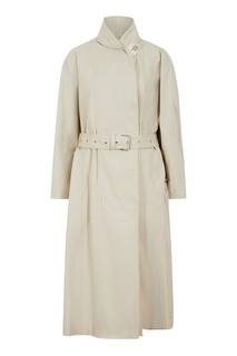 Плащ из хлопка и льна цвета слоновой кости Isabel Marant