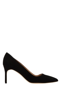 Черные замшевые лодочки BB 70 Manolo Blahnik