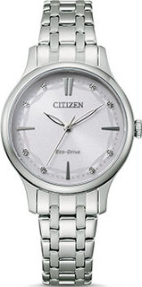 Японские наручные женские часы Citizen EM0890-85A. Коллекция Eco-Drive