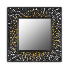 Зеркало настенное coral qu (inshape) черный 90x90 см.
