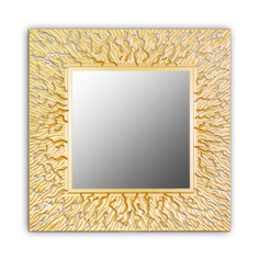 Зеркало настенное coral qu (inshape) золотой 90x90 см.