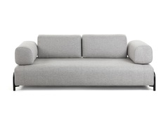 Диван трехместный compo (la forma) серый 232x82x98 см.