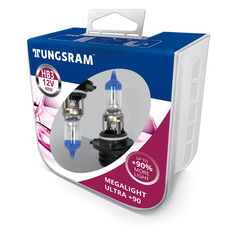 Лампа автомобильная галогенная TUNGSRAM 9005XU PB2, HB3, 12В, 60Вт, 2шт