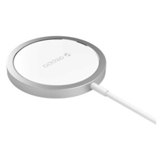 Беспроводное зарядное устройство DEPPA MagSafe Qi 15W, USB type-C, 2A, серебристый