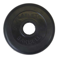 Диск Mb Barbell MB Atlet B50-5 для штанги обрезин. 5кг черный/черный (28264387)