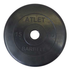 Диск Mb Barbell MB Atlet B50-15 для штанги обрезин. 15кг черный/черный (28264389)