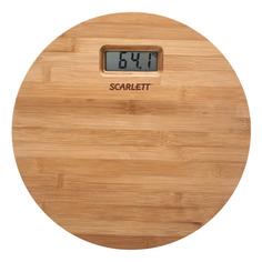Напольные весы SCARLETT SC-BS33E061, до 180кг, цвет: бамбук