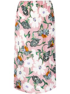 Marni юбка миди с цветочным принтом