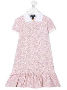 Ralph Lauren Kids платье-рубашка с цветочным принтом и воротником поло