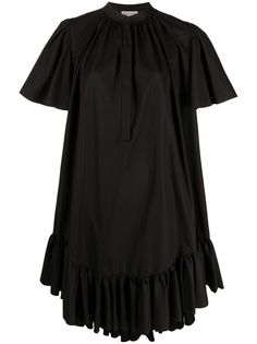 Alexander McQueen поплиновое платье-рубашка с оборками