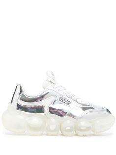 Versace Jeans Couture кроссовки на массивной подошве с эффектом металлик