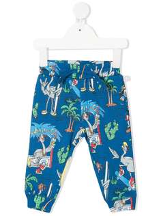 Stella McCartney Kids брюки Flamingo Party из органического хлопка
