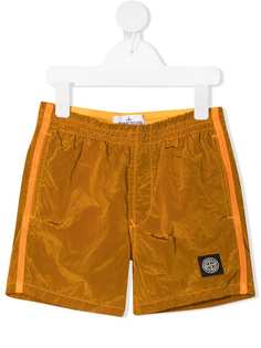 Stone Island Junior шорты с нашивкой-логотипом