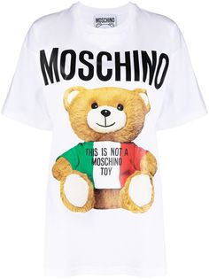 Moschino футболка с принтом Italian Teddy Bear