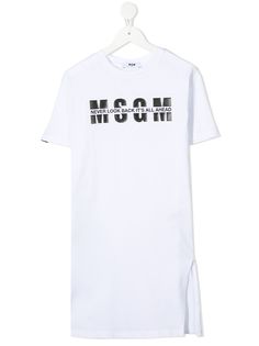 MSGM Kids платье-футболка с логотипом
