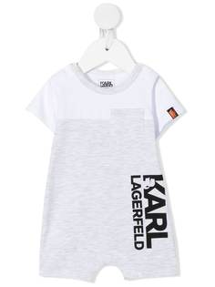 Karl Lagerfeld Kids комбинезон с короткими рукавами и логотипом