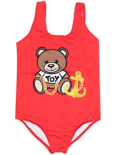 Moschino Kids слитный купальник с принтом Teddy Bear