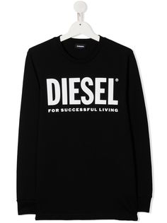 Diesel Kids толстовка с круглым вырезом и логотипом