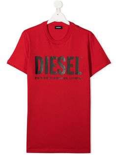 Diesel Kids футболка с круглым вырезом и логотипом