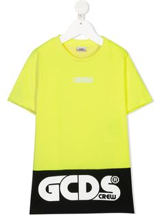 Gcds Kids платье-футболка в стиле колор-блок с логотипом