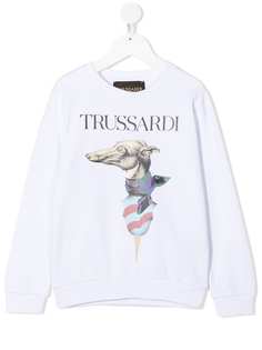 TRUSSARDI JUNIOR толстовка с графичным принтом