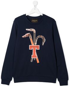 TRUSSARDI JUNIOR толстовка с графичным принтом