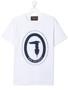 TRUSSARDI JUNIOR футболка с графичным принтом и логотипом