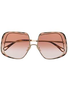 Chloé Eyewear солнцезащитные очки Hanah в квадратной оправе