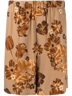 AMI Paris шорты-бермуды с цветочным принтом