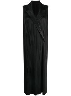 Pleats Please Issey Miyake плиссированный жакет без рукавов