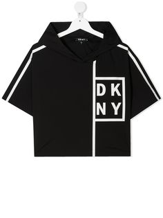 Dkny Kids худи с короткими рукавами и логотипом