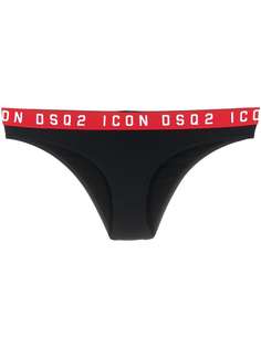 Dsquared2 плавки бикини с логотипом на поясе
