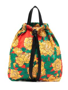Mini Rodini сумка с кулиской и цветочным принтом