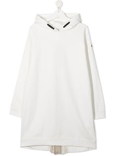 Moncler Enfant платье с капюшоном и плиссировкой
