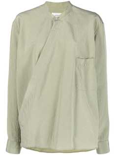 Lemaire рубашка без воротника с запахом