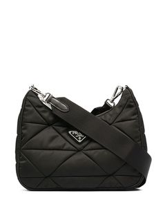 Prada стеганая сумка на плечо с логотипом
