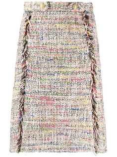 ETRO твидовая юбка А-силуэта