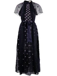 Temperley London платье Pixie с цветочной вышивкой