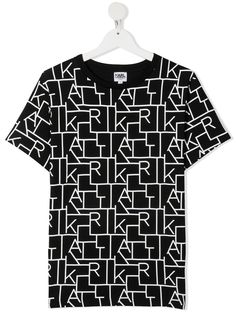 Karl Lagerfeld Kids футболка с геометричным логотипом
