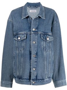 Balenciaga джинсовая куртка с логотипом