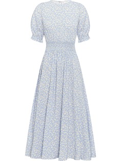 Peony платье миди с принтом