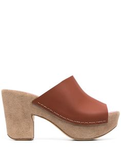 Del Carlo мюли на массивном каблуке