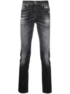 7 For All Mankind узкие джинсы с эффектом потертости